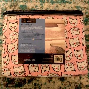 Twin Sheet Set- Cats Pink